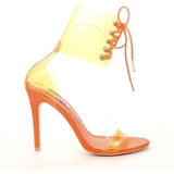 Orange Perspex Heels